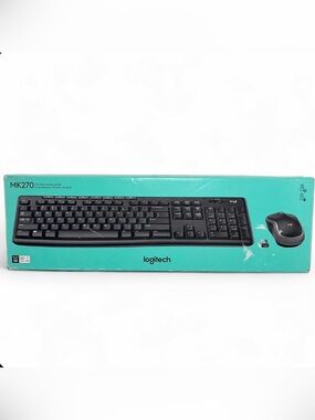 Logitech MK270 Wireless Keyboard and Mouse Combo Black USB Receiver - Open Box